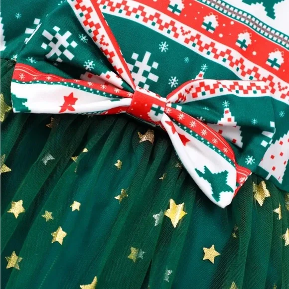 🎄 New Red & Green Holiday Handmade Outfit for Girls (Size 2-3 Years) 🎄 - Picture 4 of 8